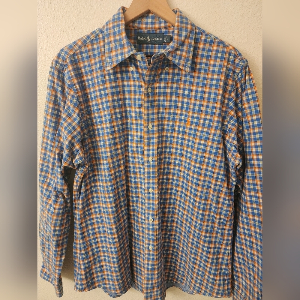 Ralph Lauren Polo Double Lined Button down Mens Sz Large